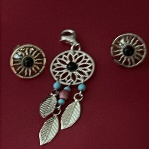 Earrings with necklace 925 silver